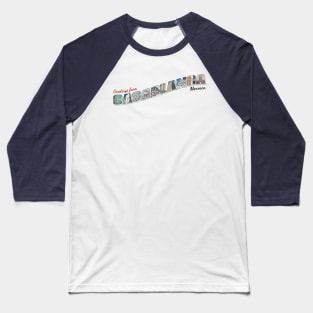 Greetings from Casablanca in Morocco Vintage style retro souvenir Baseball T-Shirt